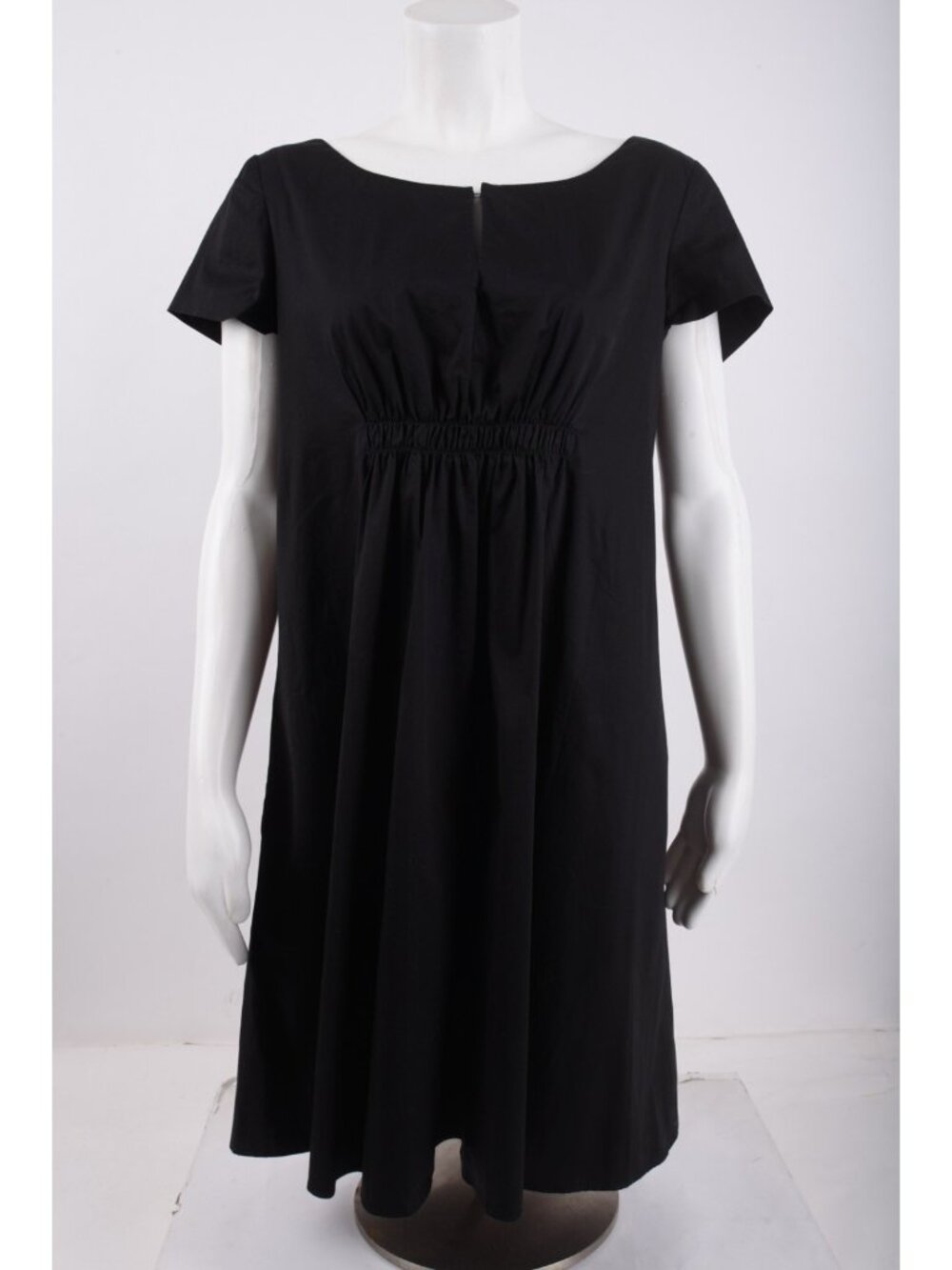VTG Moschino Cheap Chic Womens Dress US 12 IT 46 Black Empire Waist Y2K Pockets